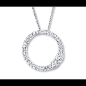 Ever Us Necklace 1/3 ct tw Diamonds 14K White Gold
